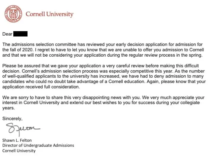 cornell university cover letter