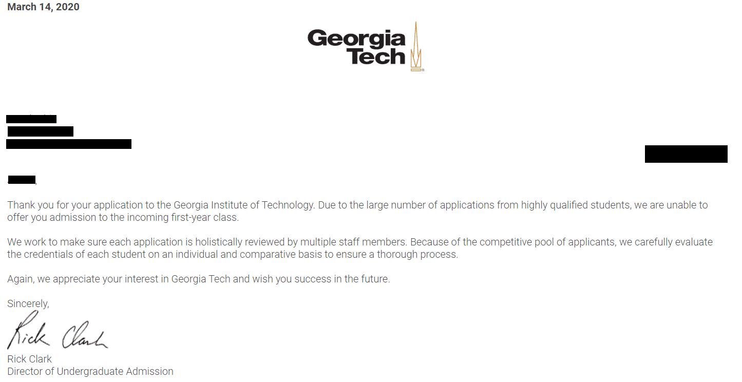 Georgia Tech Decision Letters IvyHub