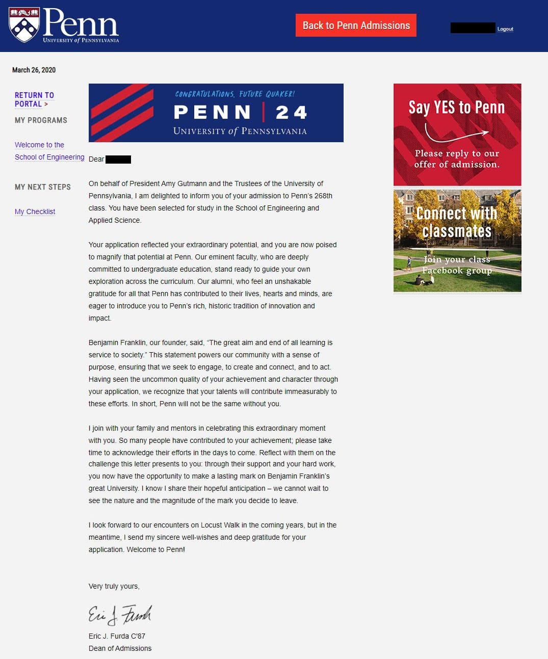 UPenn Decision Letters IvyHub
